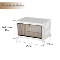Pliable en plastique pliant empilable placard organisateur boîte de rangement couvercles roues armoires portables usage domestique vêtements pliables
