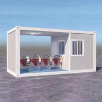 Maison préfabriquée modulaire pliable en conteneur préfabriqué avec 4 chambres, 3 salles de bain, salon et cuisine
