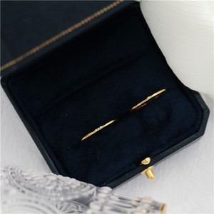 SP elegante moda anello molto sottile gioielli in acciaio inossidabile placcato oro <span class=keywords><strong>anelli</strong></span> minimalisti con zirconi - Product Image 3