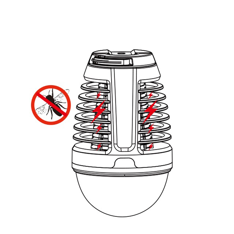Dayang Indoor Pest Control Pest Electric Bug Zapper USB Rechargeable LED Electric Mosquito Killer Lamp