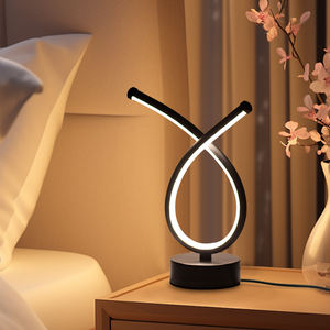 Lampu meja LED <span class=keywords><strong>3</strong></span> warna kontrol sentuh kontemporer dengan sistem pencahayaan Plug USB untuk Hotel, rumah Modern, kantor, dan kamar tidur - Product Image 1