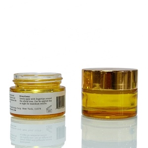 Luxury Body Cream Jar Cosmetic Packaging 5g 10g 15g 20g 3g 50g 100g Glass Cosmetic Jar <b>Set</b> With Luxury Gold <b>Screw</b> Cap - Product Image 1