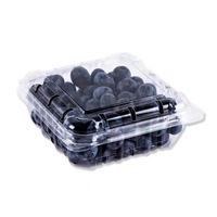 Biologisch afbreekbare, transparante, recyclebare, ademende fruitverpakking van PLA, punnet, verzegelbare PLA fruitdoos met venster, blauwe bessen clamshell
