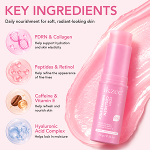 Ikzee PDRN Collagen Volume Multi Balm Stick USA Warehouse Crema Facial Hidratante y Voluminizadora para Labios, Ojos y Cuello, Cuidado Antienvejecimiento de la Piel - Product Image 5