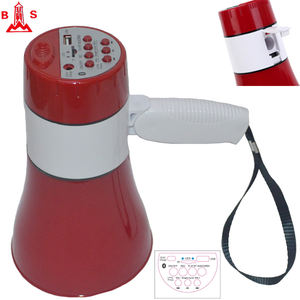 20W रिचार्जेबल मेगाफोनो आउटडोर लाउडस्पीकर हैंडहेल्ड पोर्टेबल मेगाफोन अलार्म सुविधा प्लास्टिक कैबिनेट के साथ - Product Image 1