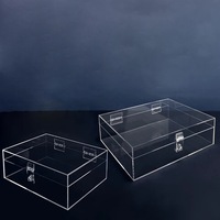 Boîte de présentation en acrylique Xinkeda, mini boîte en plexiglas, taille personnalisée, boîte de rangement en acrylique transparente avec couvercle à charnières