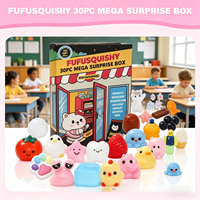 Nouveauté 2026 : Boîte Mystère 30 Pièces – Assortiment Surprise de Jouets Anti-Stress Squishy et Fidget en Forme d'Animaux, Chocolat et Fraise