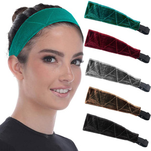 Bandeau de sport réglable en velours pour femmes européennes et américaines Accessoires pour perruque de cerceau de cheveux rétro antidérapants - Product Image 1