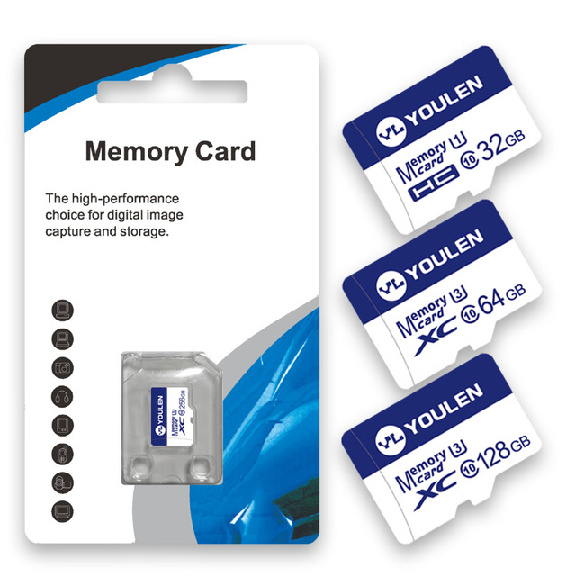 Reliable AC32 High Speed A1/V30 Heat-Resistant 4K Video Recording Dash Cams Memory Card SD TF Card 32GB 64GB 128GB 256GB Sizes