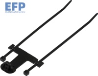 50 Uds. De bridas de nailon negro, sujetador de cremallera para remolque de coche, remaches de empuje de 11mm, forro de techo de alfombra, Clip de envoltura de cableado para remolque de coche