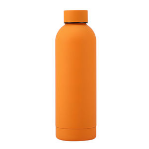 Botella de bebida de 500ml de boca pequeña para exteriores, de acero inoxidable de doble pared frasco de vacío, pintura de goma térmica, botella de agua deportiva - Product Image 1