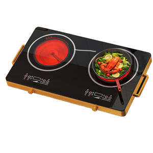 Cocina de inducción digital Horno táctil Mejor precio Alta potencia 2200W 2 placas Cocina de inducción de cerámica Alta calidad - Product Image 1