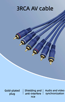 Câble AV 3 RCA mâle vers RCA stéréo Audio vidéo mâle câble AUX pour TV, ordinateur, appareil photo, lecteur DVD, amplificateur de puissance, etc.