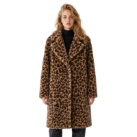 Manteau en fausse fourrure Boying pour femme, col rabattu, polaire duveteux, coupe ample, couleur naturelle, chaud pour l'hiver, décontracté, OEM ODM, vente en gros