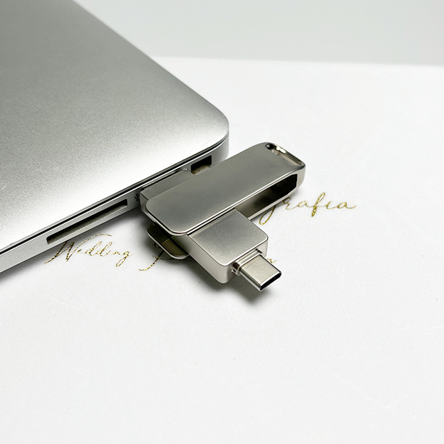 Metal Type-C OTG Swivel Pen Drive 16GB 32GB 64GB USB 2.0/3.0 Easy-Carry with Custom Logo and 3-Year Warranty