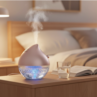 Nouvel Arrivage : Humidificateur d'Air Électrique avec Lumières LED, Diffuseur d'Aromathérapie Portable en Plastique pour Usage Domestique et Hôtelier