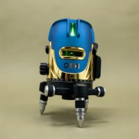 Niveau laser vert professionnel industriel 5 lignes 360° rotatif auto-nivelant croisé 16 points avec batterie au lithium pour la construction