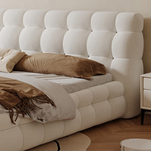 <span class=keywords><strong>Lit</strong></span> Nuage Nordique Moderne et Simple en Velours Teddy, <span class=keywords><strong>Lit</strong></span> Princesse de Chambre à Coucher Principale, King Queen – En Stock, Showroom Voxhome USA - Product Image 6