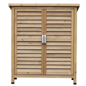 Abri de <span class=keywords><strong>rangement</strong></span> en bois massif, <span class=keywords><strong>armoire</strong></span> de <span class=keywords><strong>rangement</strong></span> à 2 portes, en bois de sapin massif, pour outils de <span class=keywords><strong>Garage</strong></span>, 2 pièces - Product Image 3