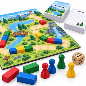 <span class=keywords><strong>Jeu</strong></span> de société de dextérité Fancboard Custom MARBLE MAZE |   Carton plié en quatre parties |   OEM/ODM - Product Image 2