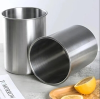 Seau à glace droit 3L de haute qualité en acier inoxydable 304 de conception classique pour les bars extérieurs d'autres occasions directement du fabricant