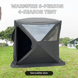 <span class=keywords><strong>Tente</strong></span> de sauna Warmfire en tissu Oxford 300D, une chambre, forme carrée, imperméable, triple couche, structure en fibre de verre, portable, 6 personnes - Product Image 2