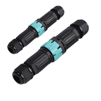 Conector de Cable de Iluminación CIPPUS Negro Impermeable IP68 Macho Hembra de Plástico ABS, Conector de Alimentación de 2, 3, 4, 5 y 6 Pines
