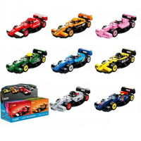 Cada Jouet éducatif de construction : Blocs de construction de voiture de course à friction, Kit de modèle de voiture de sport à petites particules