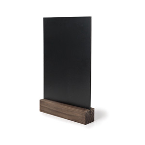 Porta Menu da Tavolo in Legno con Pannello a Gesso per Ristoranti e Caffè, Design Minimalista Rettangolare Verticale - Product Image 3