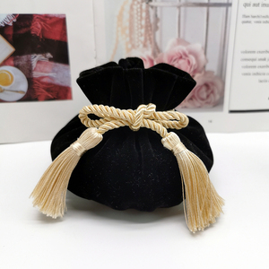 Bolsa de Terciopelo Redonda Creativa para Dulces de Boda, Estilo Europeo, para Ceremonia de Mano, Regalo de Boda, Bolsa de Terciopelo para Regalos - Product Image 6