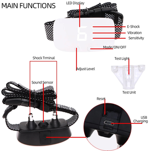 Hersteller OEM ODM Haustier liefert hochwertige Piepton <span class=keywords><strong>Vibration</strong></span> E-Shock Anti Bark Halsband für das Training von Hunden - Product Image 4