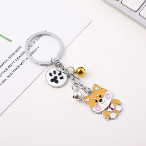 Llaveros al por mayor con diseño de razas de perros, con cascabel y huella de pata, dijes 'I Love Dogs', regalos para amantes de las mascotas - Product Image 3