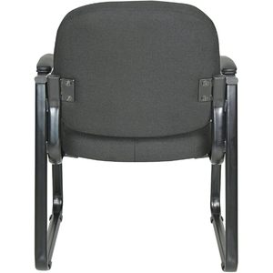 Alera ALENRL43C11 25 pouces. X 24,80 pouces X 33,66 pouces Chaise d'invité à dossier semi-haut en tissu série Genaro avec base en métal noir - Product Image 3