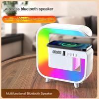 LED draadloos oplaadbaar nachtkastje RGB tafellamp mini G-vormige draadloze wekker speaker drukknop