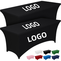 Nappe personnalisée imprimée – 4 styles, housse de table extensible ajustée, nappe avec logo personnalisé pour salon professionnel, événement, exposition
