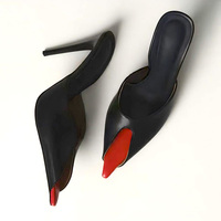 Nouvelles sandales sexy pour femmes à imprimé zèbre en crin de cheval, mules à bout pointu, talons hauts, pantoufles à coupe large, chaussures léopard