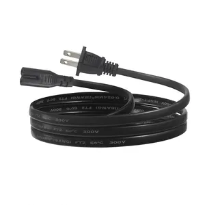 6ft 1.8m 18awg Usa Plug Cord figure 8 American 2 Pin Ac Computer Us 2pin Iec C7 Power Cable
