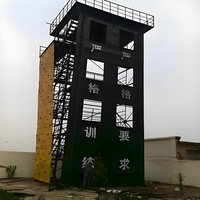 Tour d'entraînement à la simulation d'incendie multi-étages galvanisée à chaud, en acier certifié ISO, pour la formation et la pratique des pompiers