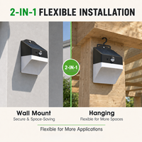 Applique Murale Solaire LED Toutes Saisons Durable IP65 Extérieur Lumière Douce avec 2 Installations Flexibles pour Maison Résidentielle Jardin Clôture