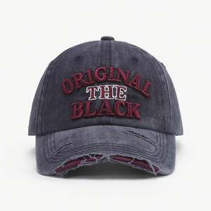 Wholesale Unisex Customized 3d Embroidery Logo <b>Vintage</b> <b>Hats</b> High Quality Distressed Baseball Caps - Product Image 3