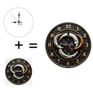 Round Wooden Wall <b>Clock</b> 25x25Cm Silent Nordic Style Home <b>Bedroom</b> Study Decor - Product Image 6