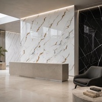 Panneau PVC UV en marbre sans formaldéhyde pour la décoration murale intérieure des maisons familiales