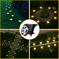Lampes solaires LED en forme de patte pour l'extérieur, lumières solaires pour allées de jardin, cour, terrasse, pelouse, lumière sans fil pour chien