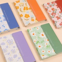 Carnet de notes à trois volets pour étudiants - Bloc-notes ligné horizontal style frais, cadeau créatif pour réunions de travail