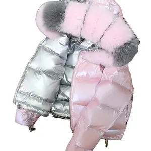 fox fur collar Down jackets Bubble Coats Women Short Coats for Ladies Puffer Jacket Winter Coats Women