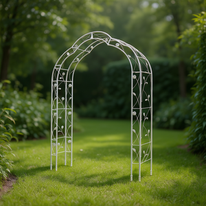 Arche de jardin en métal Db de 8 pieds, tonnelle de mariage extérieure, treillis pour plantes grimpantes, support pour plantes, décorations de jardin - Product Image 2
