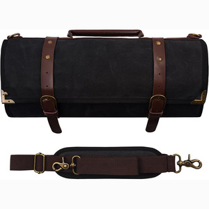 Free Sample Genuine <b>Leather</b> <b>Knife</b> <b>Roll</b> Set Eco-Friendly Small Chef's <b>Knife</b> Case Holder Cutlery Sheath Carrying Case Organizer - Product Image 5