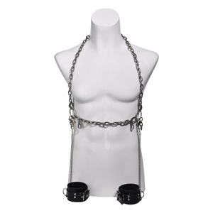 ผลิตภัณฑ์เฟติชเกย์ BDSM ชุดโซ่โลหะสแตนเลส ปลอกคอ เข็มขัดหนัง คอสเพลย์ ของเล่นทางเพศ ของเล่นสำหรับการเกี้ยวพาราสี ราคาโรงงานขายส่ง - Product Image 3