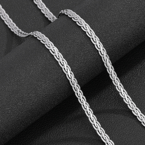 Collar de Plata de Ley 925 de Alta Calidad al por Mayor, Estilo Punk Simple, Cadena de 4.3mm, para Hombre y Mujer - Product Image 2