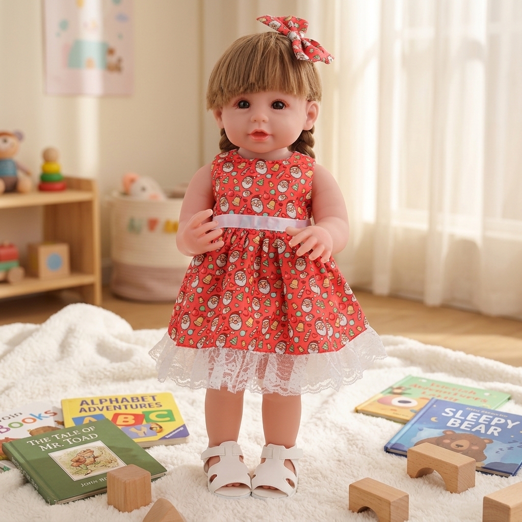 Hot Selling Christmas Soft Toy Doll Clothing Dress for 22 Inch Dolls 1:4 Scale